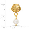 Lex & Lu G/P Sterling Silver Reflections Shell FW Cultured Pearl Dangle Bead - 4 - Lex & Lu