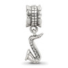 Lex & Lu Sterling Silver Reflections Saxophone Dangle Bead - 5 - Lex & Lu