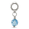 Lex & Lu Sterling Silver Reflections Blue Crystals Dangle Bead - 2 - Lex & Lu