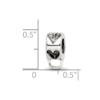 Lex & Lu Sterling Silver Reflections Heart w/Loop for Click-on Bead - 5 - Lex & Lu