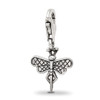 Lex & Lu Sterling Silver Reflections Dragonfly Click-on for Bead - Lex & Lu