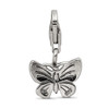 Lex & Lu Sterling Silver Reflections Butterfly Click-on for Bead - 5 - Lex & Lu