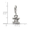 Lex & Lu Sterling Silver Reflections Teddy Bear Click-on for Bead - 4 - Lex & Lu