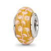 Lex & Lu Sterling Silver ReflectionsYellow Hand-blown Glass Bead - Lex & Lu