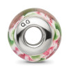 Lex & Lu Sterling Silver Reflections Pink/Green Hand-blown Glass Bead LAL6644 - 2 - Lex & Lu