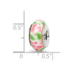 Lex & Lu Sterling Silver Reflections Pink/Green Hand-blown Glass Bead LAL6644 - 5 - Lex & Lu