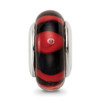 Lex & Lu Sterling Silver Reflections Red/Black Hand-blown Glass Bead LAL6655 - 3 - Lex & Lu