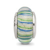 Lex & Lu Sterling Silver Reflections Blue/Green Hand-blown Glass Bead - 3 - Lex & Lu