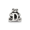 Lex & Lu Sterling Silver Reflections Small Letter D Bead - 3 - Lex & Lu