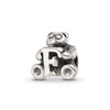 Lex & Lu Sterling Silver Reflections Small Letter F Bead - Lex & Lu
