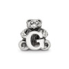 Lex & Lu Sterling Silver Reflections Small Letter G Bead - 3 - Lex & Lu