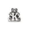 Lex & Lu Sterling Silver Reflections Small Letter K Bead - 3 - Lex & Lu