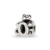Lex & Lu Sterling Silver Reflections Small Letter O Bead - Lex & Lu