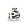 Lex & Lu Sterling Silver Reflections Small Letter P Bead - Lex & Lu