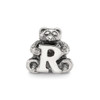 Lex & Lu Sterling Silver Reflections Small Letter R Bead - 3 - Lex & Lu