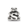 Lex & Lu Sterling Silver Reflections Small Letter S Bead - 3 - Lex & Lu