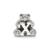 Lex & Lu Sterling Silver Reflections Small Letter X Bead - 3 - Lex & Lu