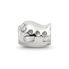 Lex & Lu Sterling Silver Reflections Airplane Bead - 3 - Lex & Lu