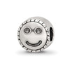 Lex & Lu Sterling Silver Reflections Small Smiley Face Bead - Lex & Lu