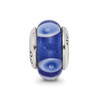 Lex & Lu Sterling Silver Reflections Blue Hand-blown Glass Bead LAL6774 - 3 - Lex & Lu