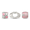 Lex & Lu Sterling Silver Reflections Hearts of Love Boxed Bead Set - 3 - Lex & Lu