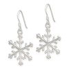 Lex & Lu Sterling Silver Snowflake Dangle Earrings LAL22414 - 2 - Lex & Lu