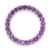 Lex & Lu Sterling Silver Stackable Expressions Med Polished Amethyst Chain Slide - Lex & Lu