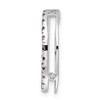 Lex & Lu Sterling Silver Stackable Expressions Medium Rhodolite Garnet Chain Slide - 2 - Lex & Lu