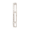 Lex & Lu Sterling Silver Stackable Expressions Large Diamond Chain Slide - 2 - Lex & Lu