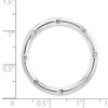 Lex & Lu Sterling Silver Stackable Expressions Large Created Pink Sapphire Chain Slide LAL8750 - 3 - Lex & Lu