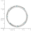 Lex & Lu Sterling Silver Stackable Expressions Large Polished Blue Topaz Chain Slide LAL8752 - 4 - Lex & Lu