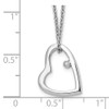 Lex & Lu Sterling Silver White Ice .01ct Diamond Heart Necklace LAL13378 - 3 - Lex & Lu