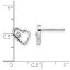 Lex & Lu Sterling Silver White Ice .02ct Diamond Heart Earrings - 4 - Lex & Lu