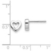 Lex & Lu Sterling Silver White Ice .04ct Diamond Heart Earrings LAL13384 - 4 - Lex & Lu