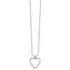 Lex & Lu Sterling Silver White Ice .01ct. Diamond Heart Necklace LAL13444 - 2 - Lex & Lu