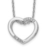 Lex & Lu Sterling Silver White Ice Diamond Heart Necklace LAL13465 - Lex & Lu