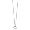Lex & Lu Sterling Silver White Ice Three Ring Diamond Necklace - 2 - Lex & Lu