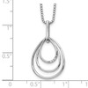 Lex & Lu Sterling Silver White Ice Teardrop Diamond Necklace - 3 - Lex & Lu