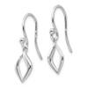 Lex & Lu Sterling Silver White Ice Diamond Shepherd Hook Earrings - 2 - Lex & Lu