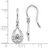 Lex & Lu Sterling Silver White Ice w/Blue Topaz Shepherd Hook Earrings - 4 - Lex & Lu