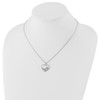 Lex & Lu Sterling Silver White Ice Heart Shaped w/Flower Center Necklace - 4 - Lex & Lu