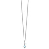 Lex & Lu Sterling Silver White Ice Blue Topaz and Diamond Necklace - 2 - Lex & Lu