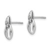 Lex & Lu Sterling Silver White Ice .01 ct Diamond Post Earrings - 2 - Lex & Lu