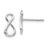 Lex & Lu Sterling Silver White Ice Diamond Infinity Symbol Post Earrings - Lex & Lu