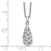 Lex & Lu Sterling Silver White Ice Diamond Spiral Pendant Necklace - 3 - Lex & Lu