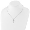 Lex & Lu Sterling Silver White Ice Diamond Flower Key 18'' w/2'' Ext Necklace - 4 - Lex & Lu