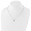 Lex & Lu Sterling Silver White Ice Diamond Rose G/P Heart Lock 18'' w/2'' Ext Necklace - 4 - Lex & Lu