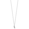 Lex & Lu Sterling Silver White Ice Diamond Feather 18'' w/2'' Ext Necklace - 2 - Lex & Lu