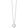 Lex & Lu Sterling Silver White Ice Diamond Heart Locket Pendant Necklace - 2 - Lex & Lu