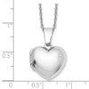 Lex & Lu Sterling Silver White Ice Diamond Heart Locket Pendant Necklace - 5 - Lex & Lu